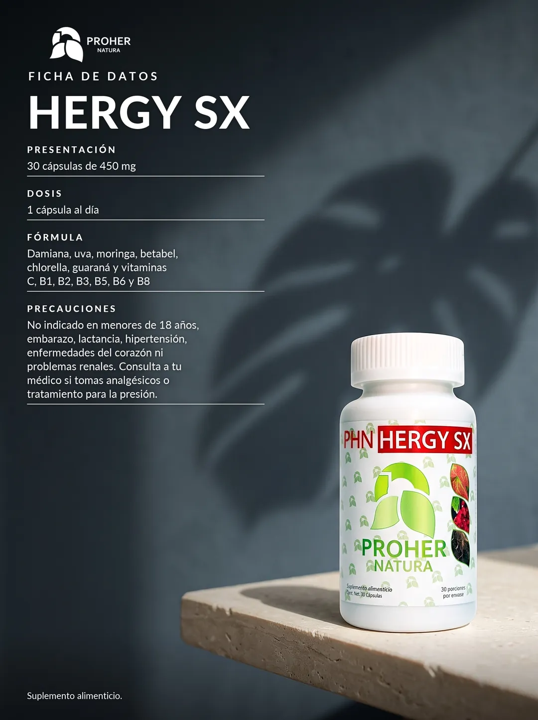 HERGY SX CAPS Proher Natura, imagen 5 de 5